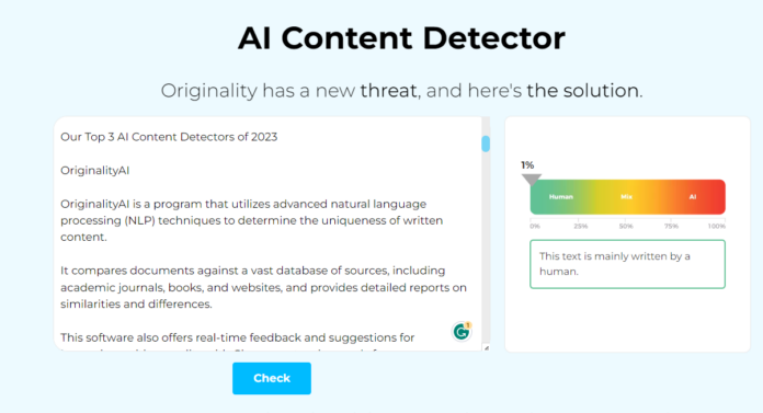 AI Content Detector Crossplag