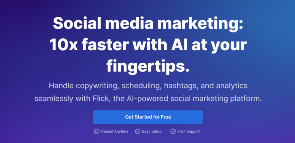 Flick Social Media Marketing Platform